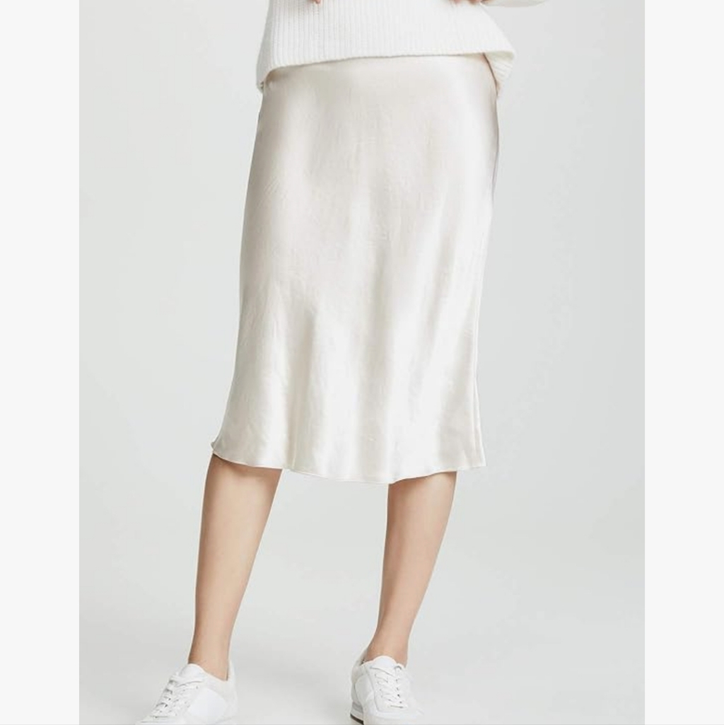Vince Champagne Satin Slip Skirt